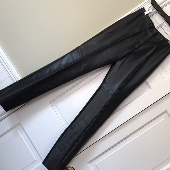 Black Leather Pants by Danier - Picture 1 of 4